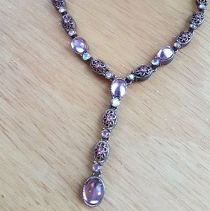 Pretty in pink earrings and necklace set